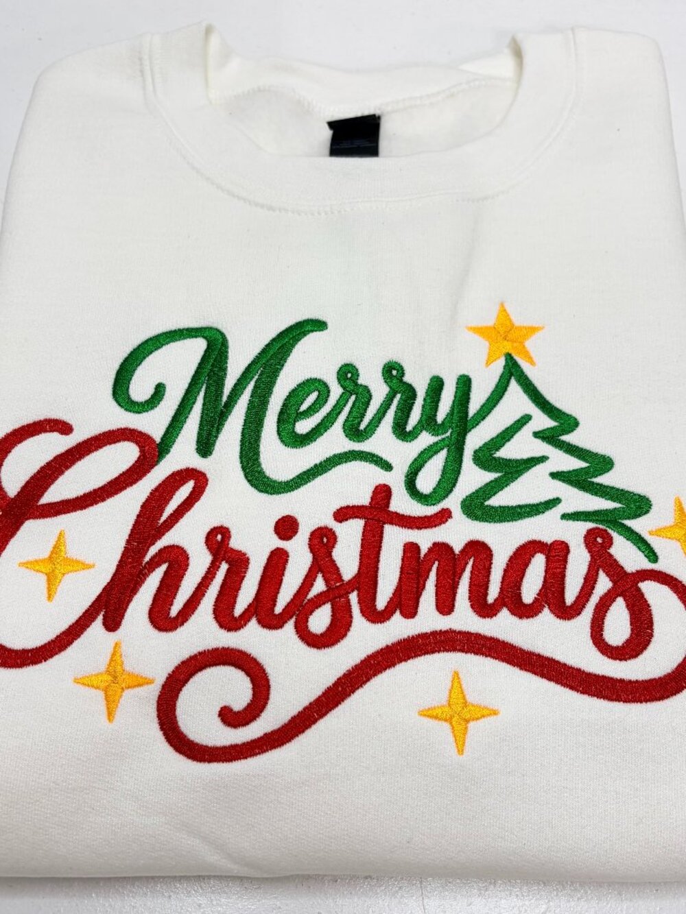 Merry Christmas HOODIE Sweatshirt Embroidered Winter Holiday Cozy Season Gift